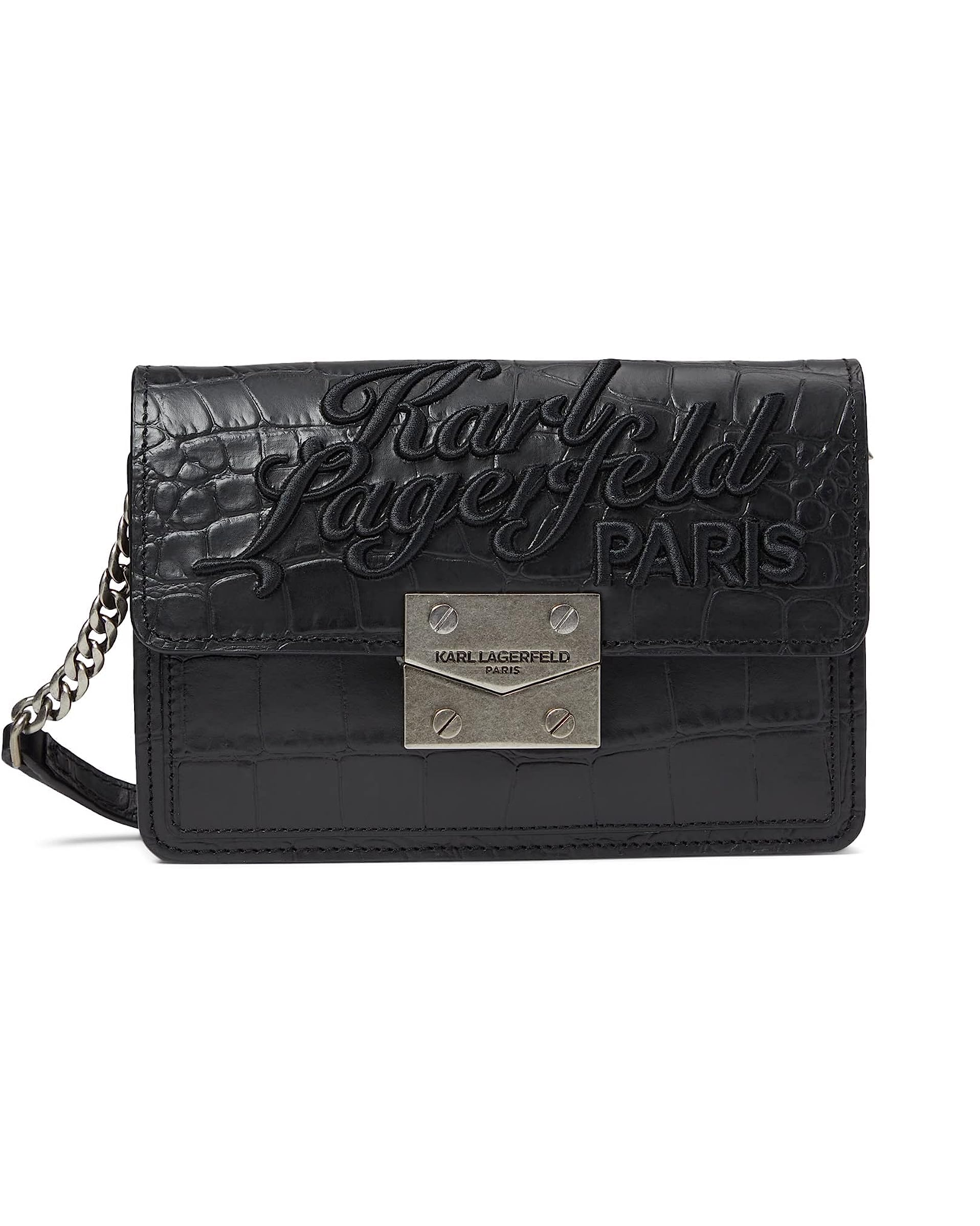 Karl Lagerfeld Paris Corrine Faux Leather Convertible Shoulder Bag 